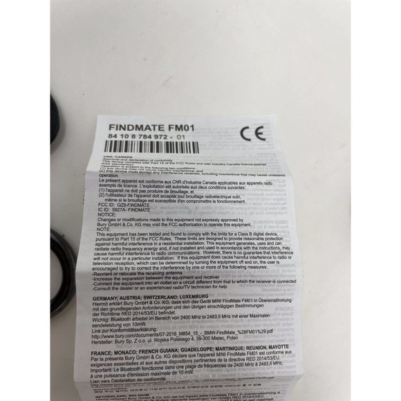 MINI COOPER FIND MATE FOB CHAIN Bluetooth Tracker 2002-2020 OEM - Picture 14 of 16